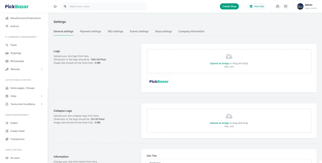 PickBazar: قالب موقع تجارة إلكترونية سريع ومتعدد الاستخدامات مبني بتقنيات React وNext.js - CODEVAY