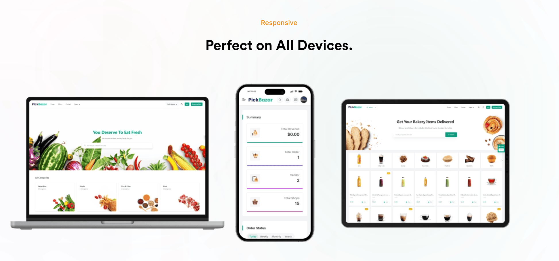 PickBazar: قالب موقع تجارة إلكترونية سريع ومتعدد الاستخدامات مبني بتقنيات React وNext.js - CODEVAY
