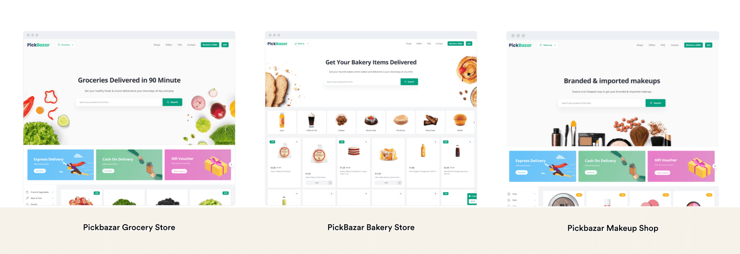 PickBazar: قالب موقع تجارة إلكترونية سريع ومتعدد الاستخدامات مبني بتقنيات React وNext.js - CODEVAY