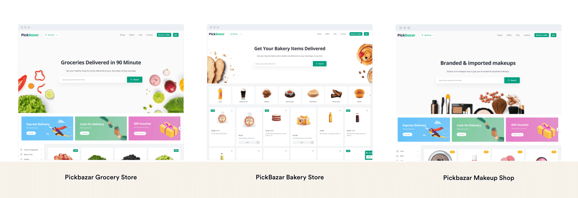 PickBazar: قالب موقع تجارة إلكترونية سريع ومتعدد الاستخدامات مبني بتقنيات React وNext.js - CODEVAY