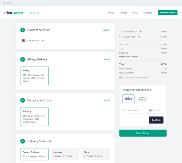 PickBazar: قالب موقع تجارة إلكترونية سريع ومتعدد الاستخدامات مبني بتقنيات React وNext.js - CODEVAY